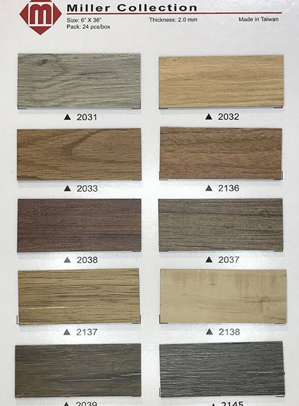 台灣木紋膠地板07 W6" x L36" x T2mm