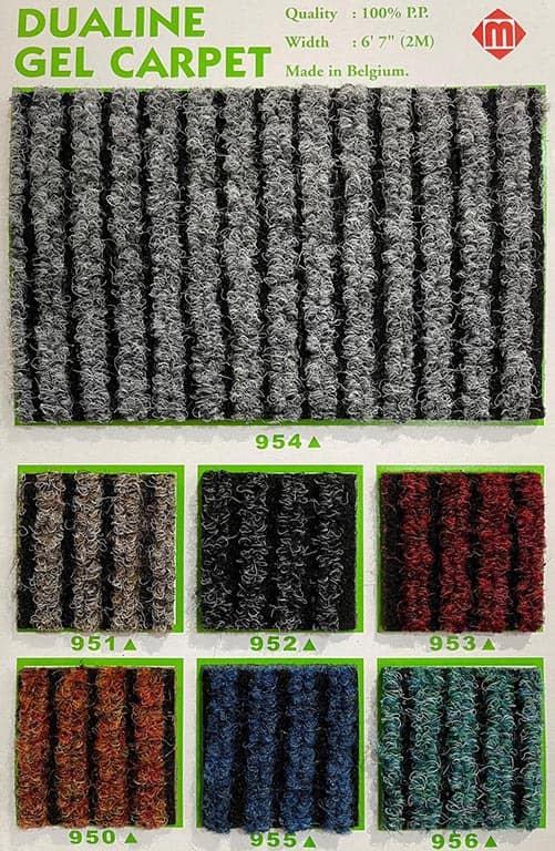 比利時坑紋地毯 Dualine Gel Carpet Rib Mat Quality: 100% P.P. Width: 6'7