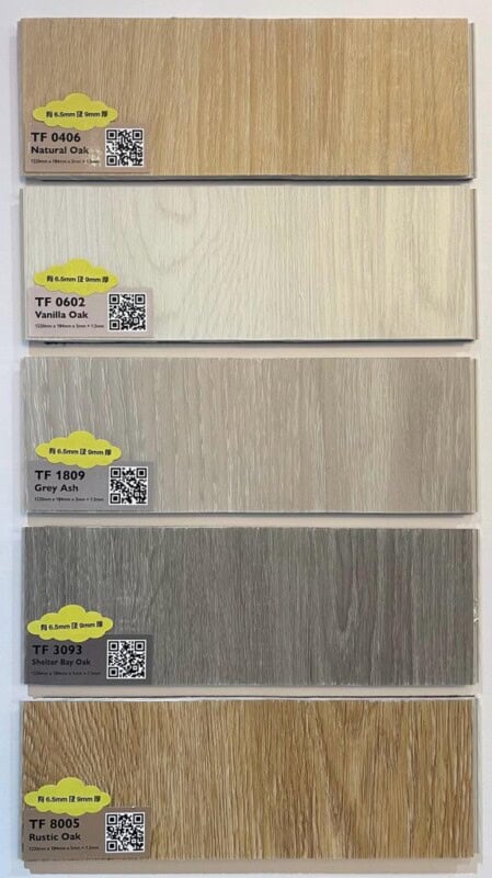 SPC石塑地板11 W184mm x L1220mm x T6.5mm & 9mm/pc