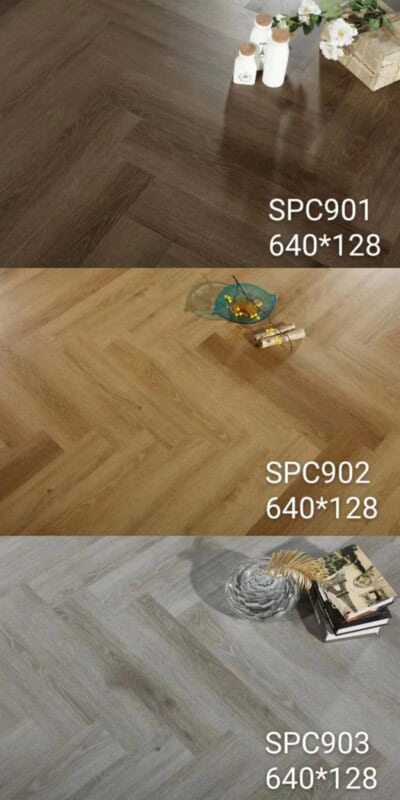 SPC石塑地板12 W128mm x L640mm x T4mm + 1.5mm IXPE(T5.5mm)/pc 人字紋石塑地板